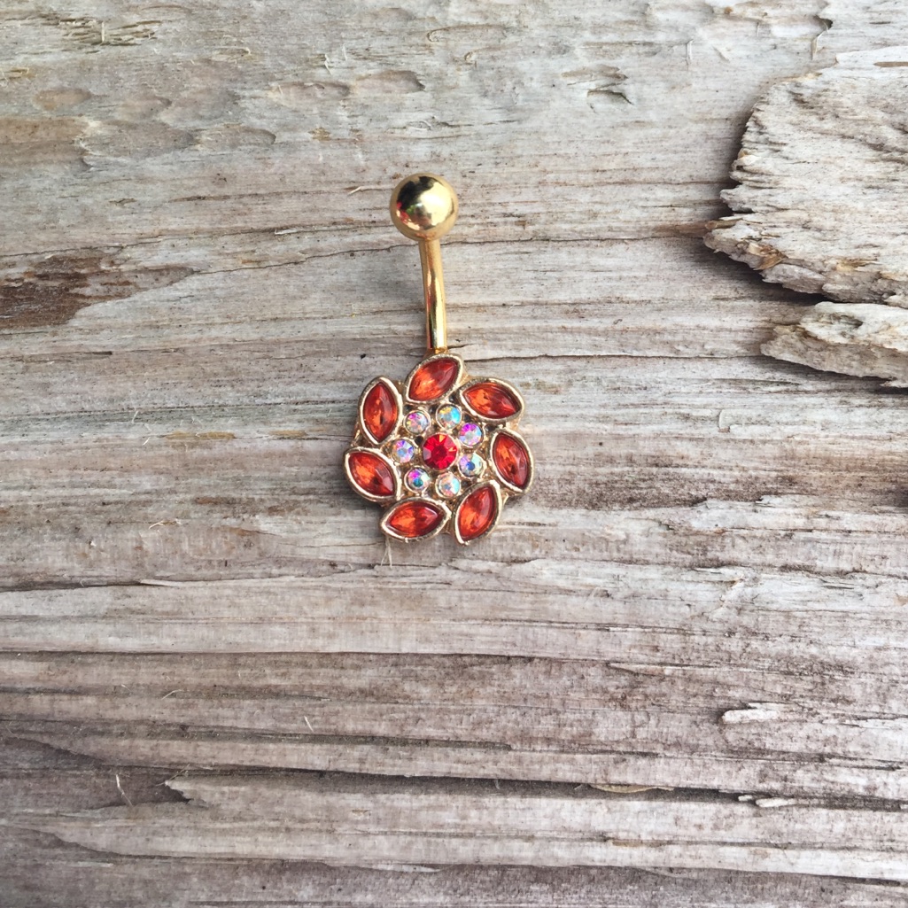 Beautiful Gold Belly Button Navel Ring